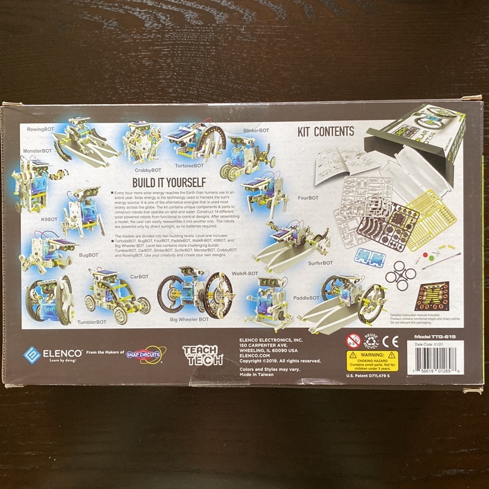 Elenco - Teach Tech Solar Bot.14 Solar Powered Robot Kit - STEM Learning - Picture 2 of 3